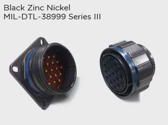 Black Zinc Nickel 38999 series III