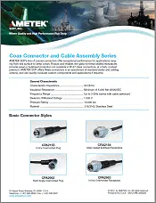 Coax-Connector-and-Cable-Assembly-Series datasheet