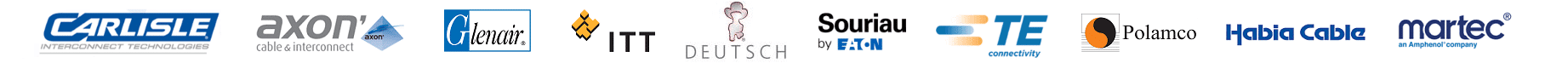 carlisle-axon-Glenair-ITT-Deutsch-Souriau-TE-Polamco-rms-habia-martec logos